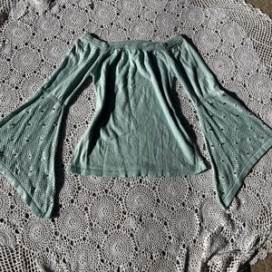 Y2K pearl Mermaid flowy top